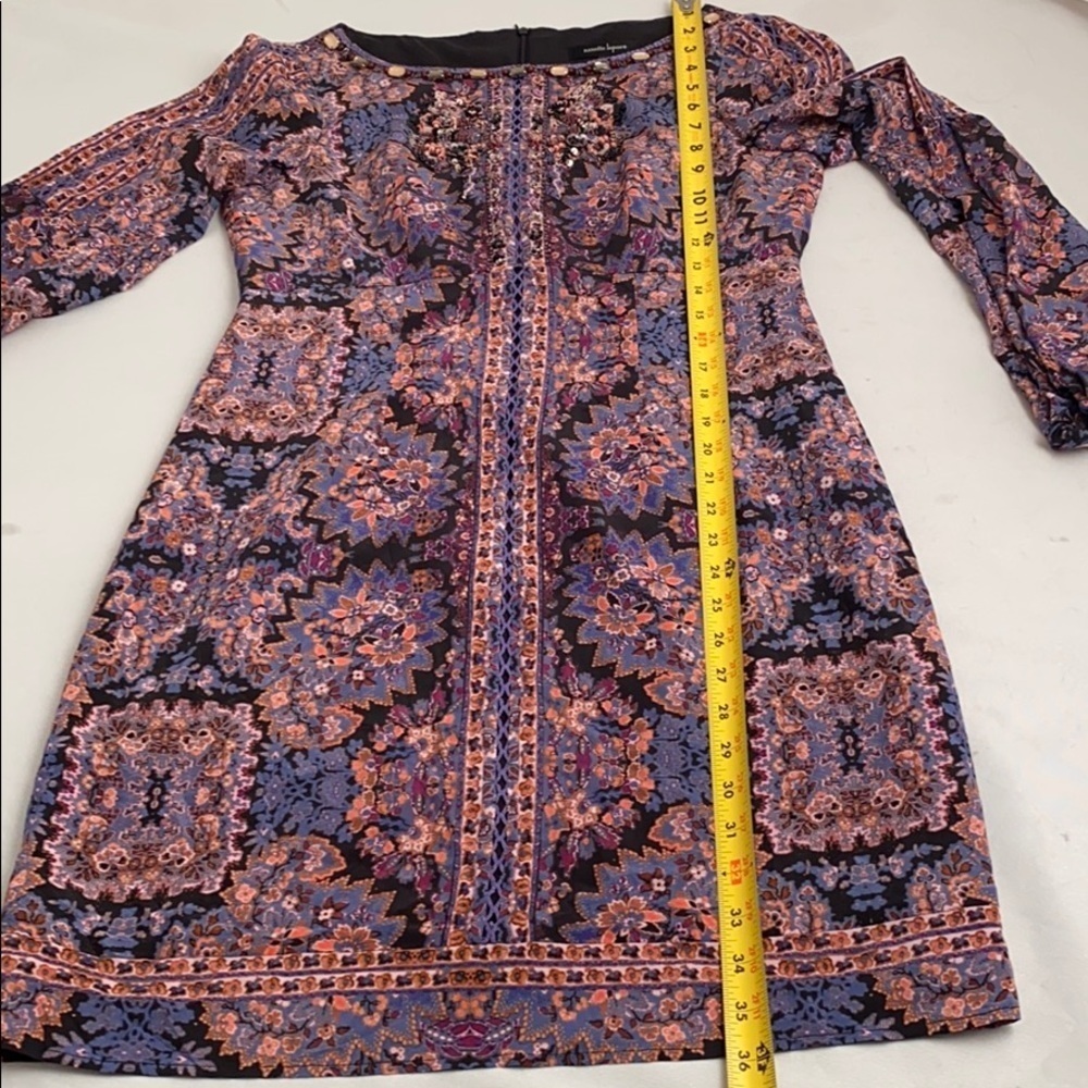 Nanette Lepore silk multicolor Kaleidoscope shift dress 6 - Picture 9 of 14